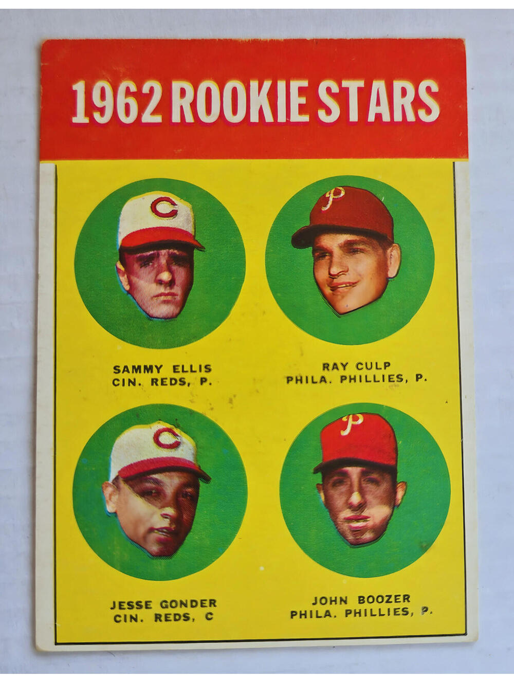 1963 Topps #29A Rookie 1962 Sammy Ellis Ray Culp John Boozer Jesse Gonder